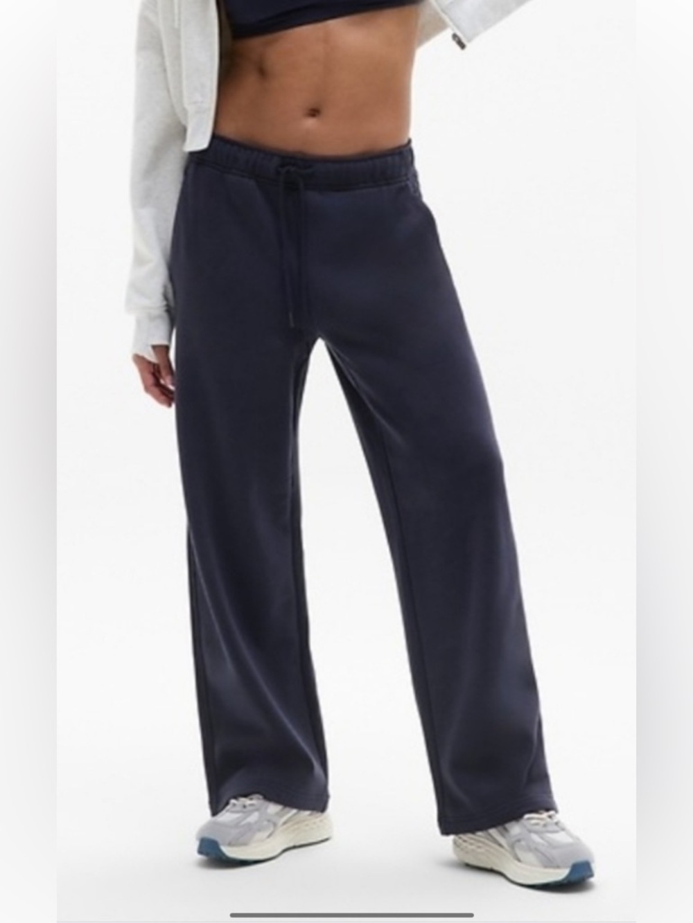 Athleta Terry Mid Rise Pant navy medium